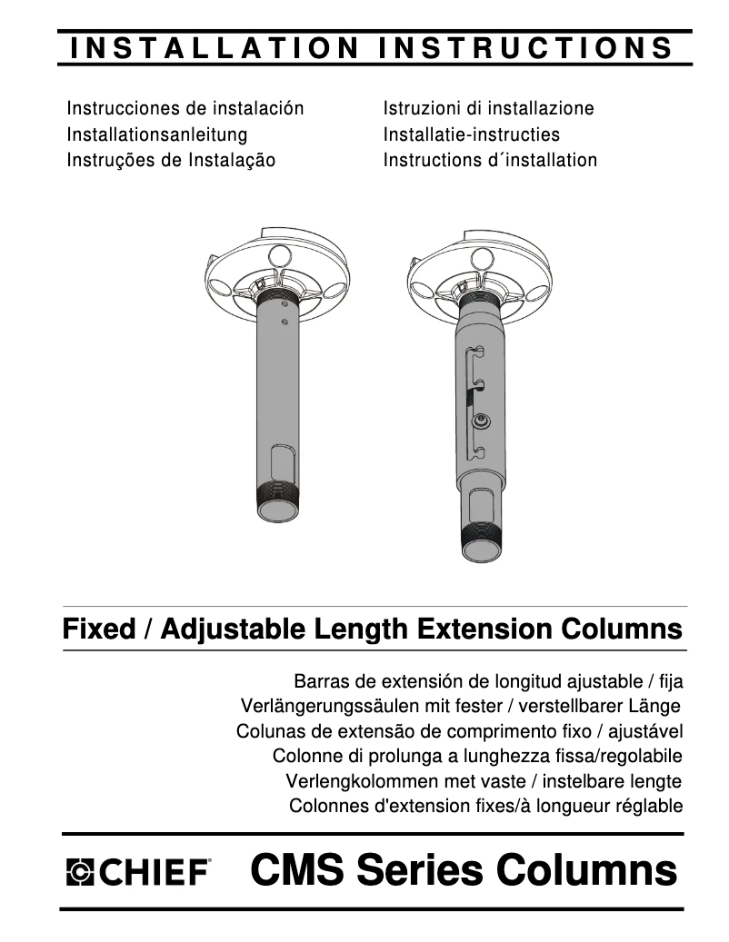 Page 1 de la notice Manuel utilisateur Chief CMS006W