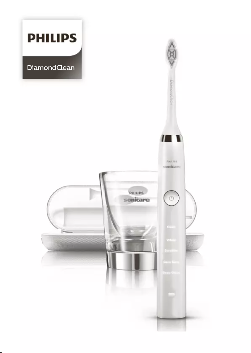 Page 1 de la notice Manuel utilisateur Philips Sonicare Diamond Clean HX9391