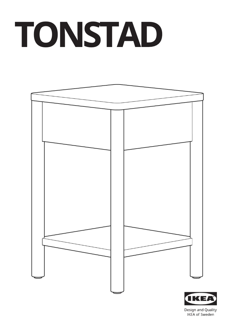 Page 1 de la notice Manuel utilisateur Ikea TONSTAD 804.893.22