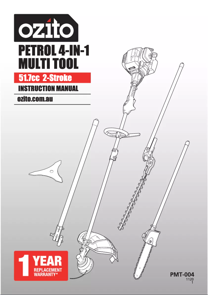 Página 1 del manual Manual de usuario Ozito PMT-004