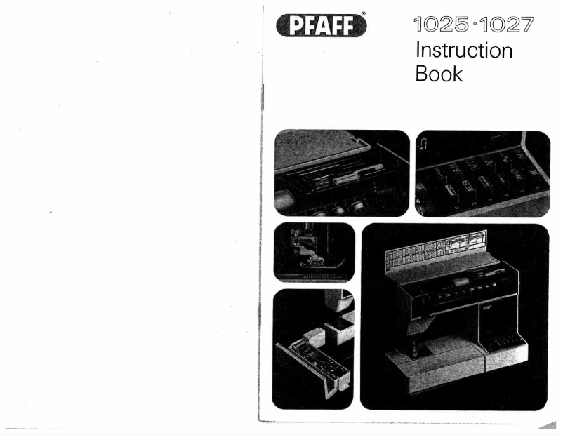 Page n°1 - Manuel utilisateur Pfaff tipmatic 1025