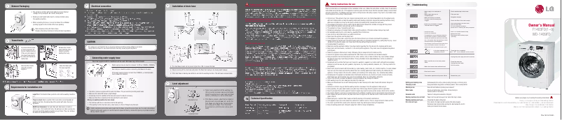 Page 1 de la notice Manuel utilisateur LG F1403RD