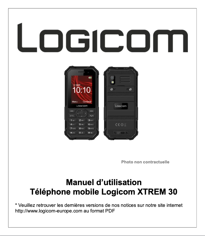 Página 1 del manual Manual de usuario Logicom XTREM-30
