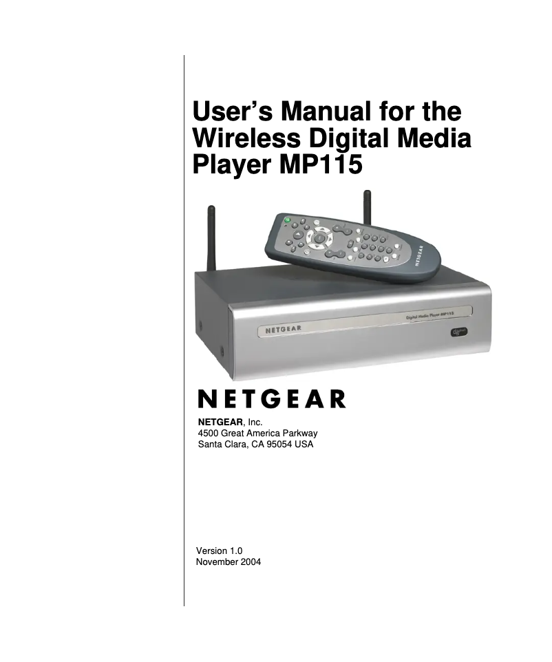 Page n°1 - Mode d'emploi Netgear MP115