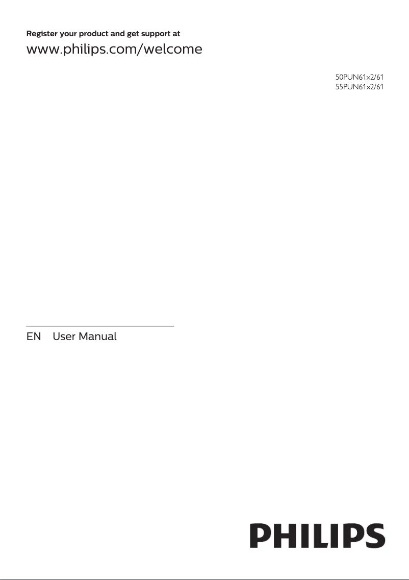 Page 1 de la notice Manuel utilisateur Philips 55PUN6182