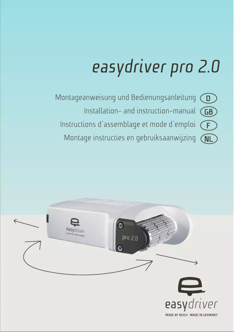 Página 1 del manual Manual de usuario Reich Easydriver pro 2.0