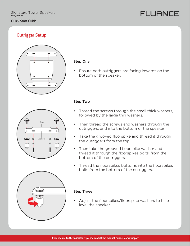 Page 1 de la notice Guide de démarrage rapide Fluance HF50BB