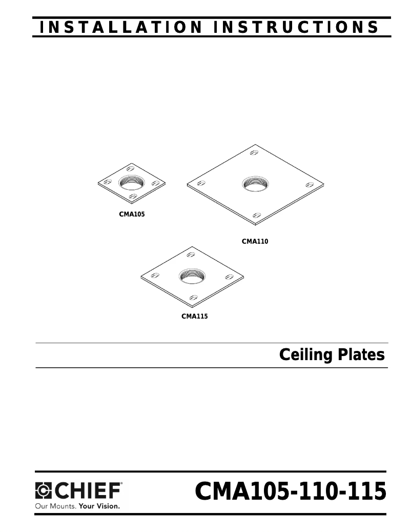 Page 1 de la notice Manuel utilisateur Chief CMA105