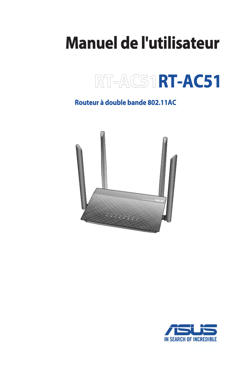 Page 1 de la notice Manuel utilisateur Asus RT-AC51