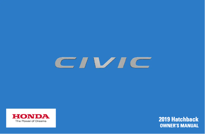 Page 1 de la notice Manuel utilisateur Honda Civic Sedan (2019)