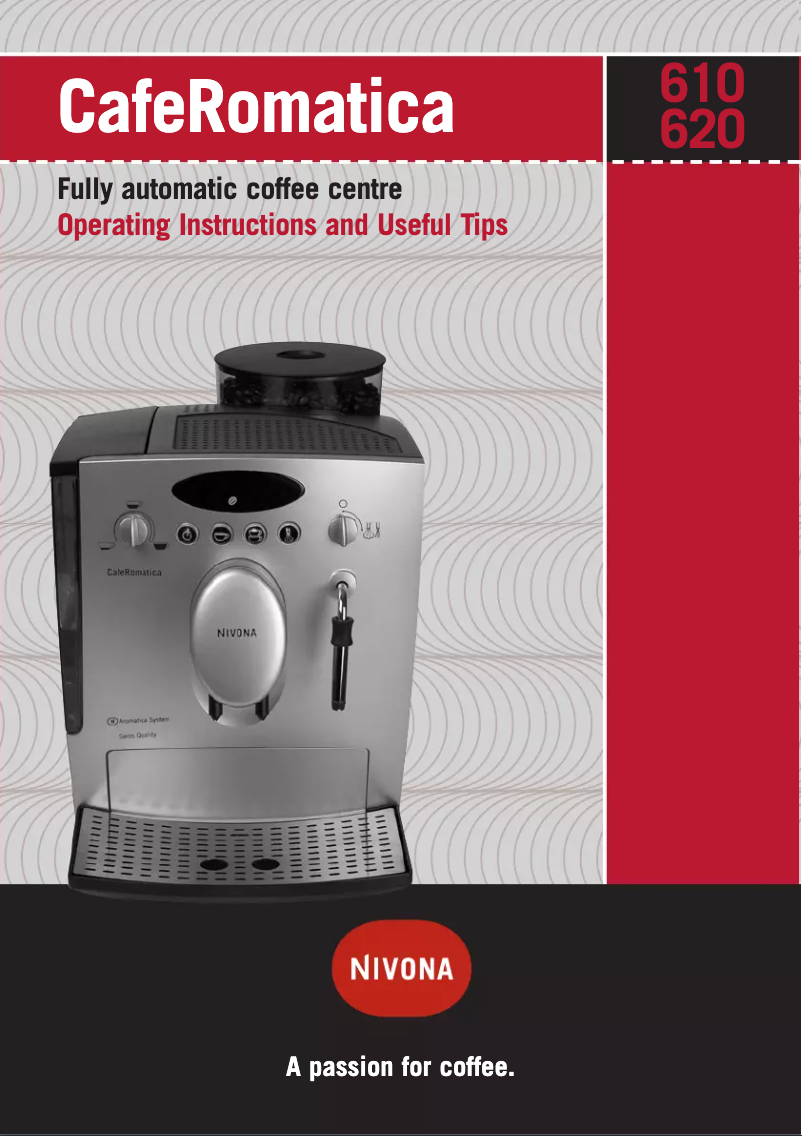 Page n°1 - Manuel utilisateur Nivona CafeRomatica 620