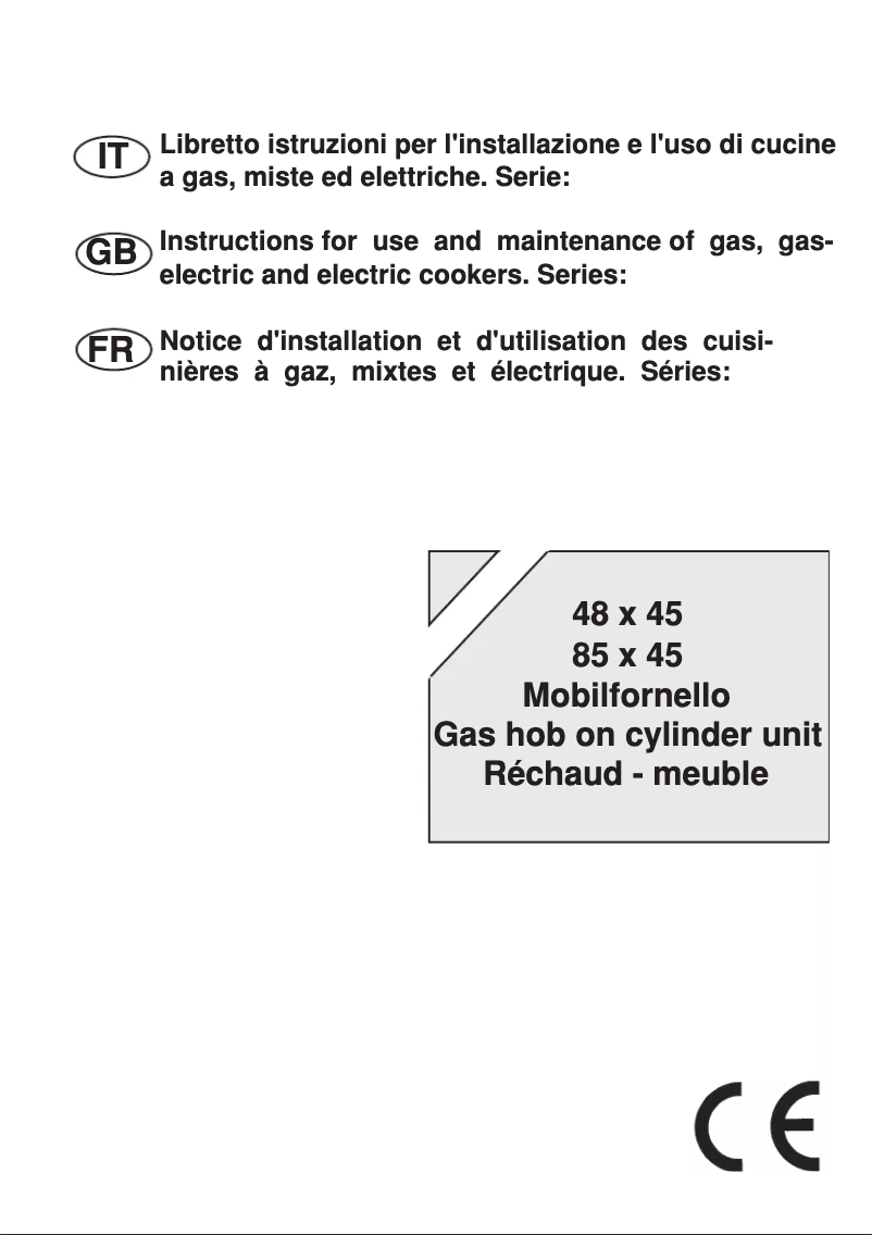 Page n°1 - Manuel utilisateur Bompani BI960YA/L