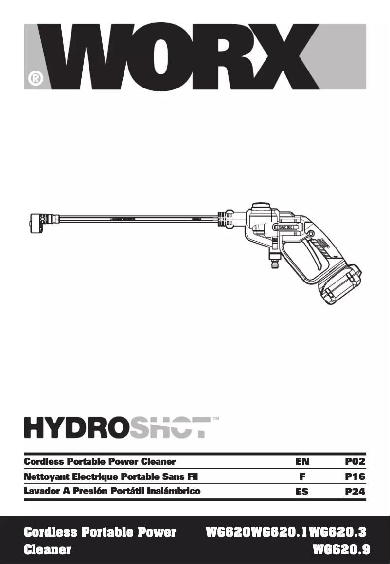 Page 1 de la notice Manuel utilisateur Worx WG620.1