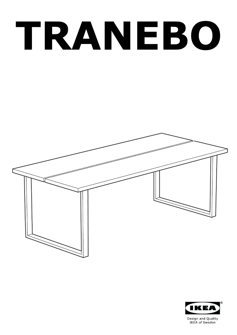 Page 1 de la notice Manuel utilisateur Ikea TRANEBO 804.929.42