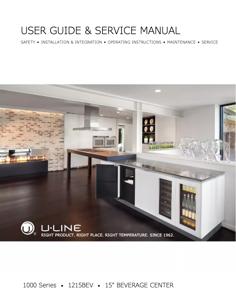 Página 1 del manual Guía de instalación U-Line U-1215BEVINT-60A
