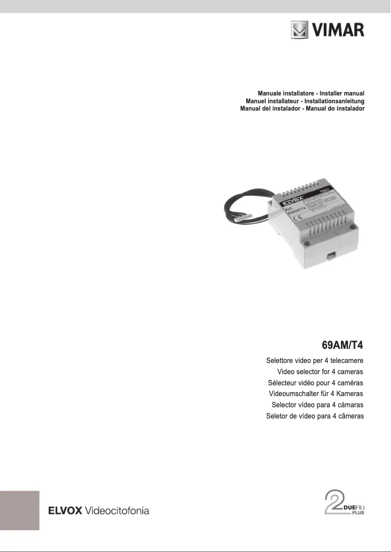 Image de la première page du manuel de l'appareil ELVOX 69AM/T4