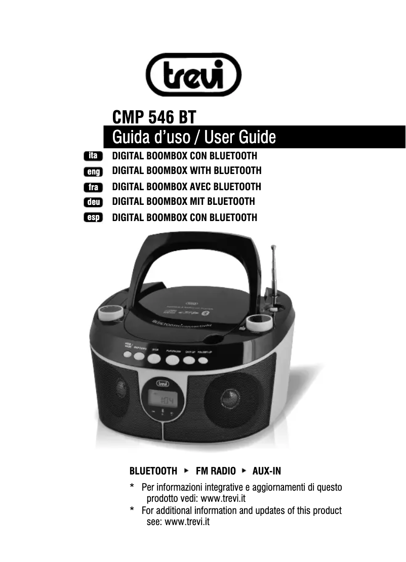 Image de la première page du manuel de l'appareil CMP 546 BT
