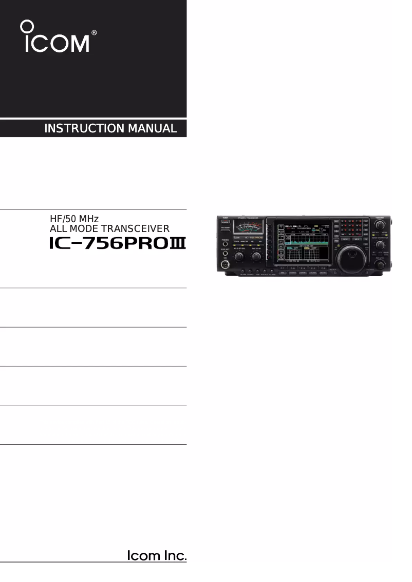 Image de la première page du manuel de l'appareil IC-756PROIII