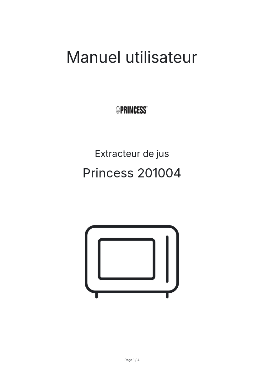 Image de la première page du manuel de l'appareil 201004