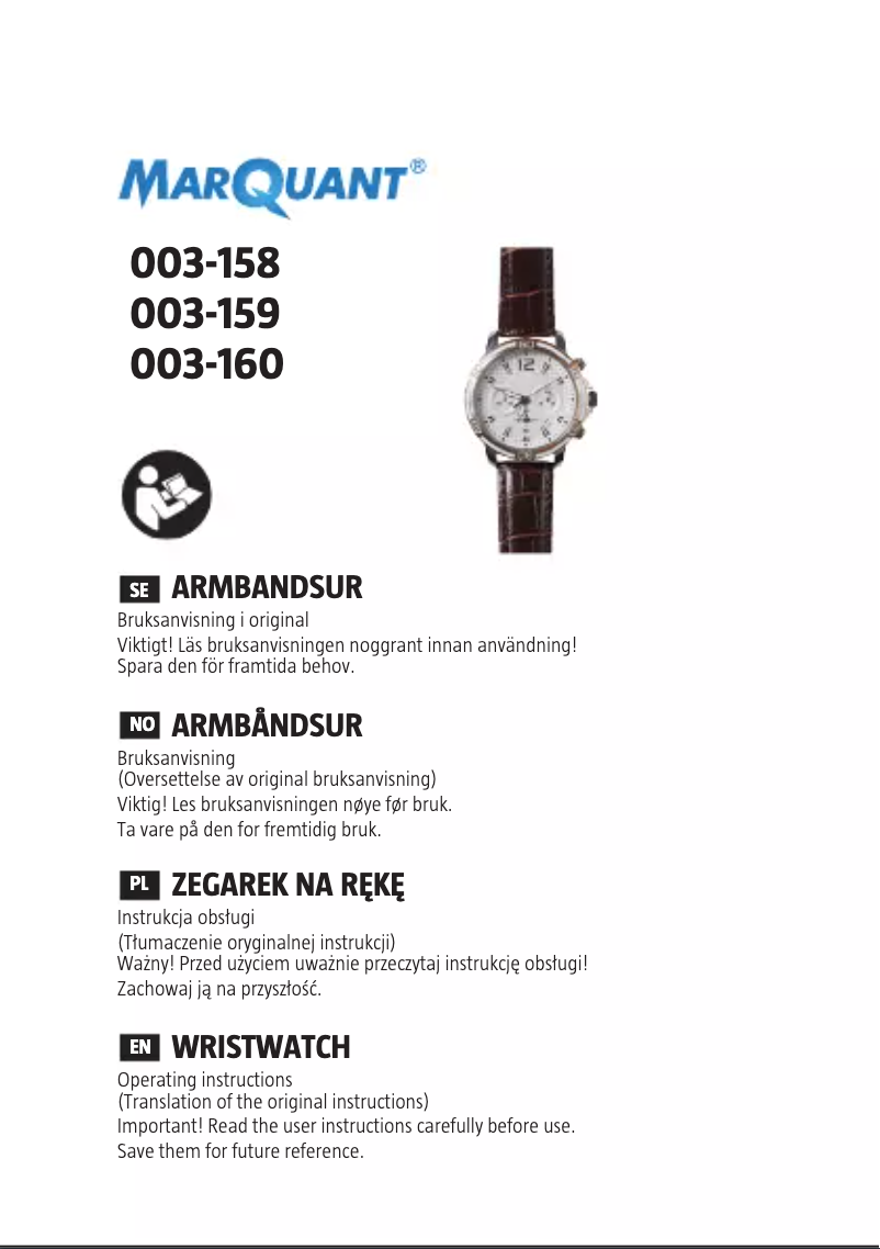 Imagen de la primera página del manual del dispositivo 003-158