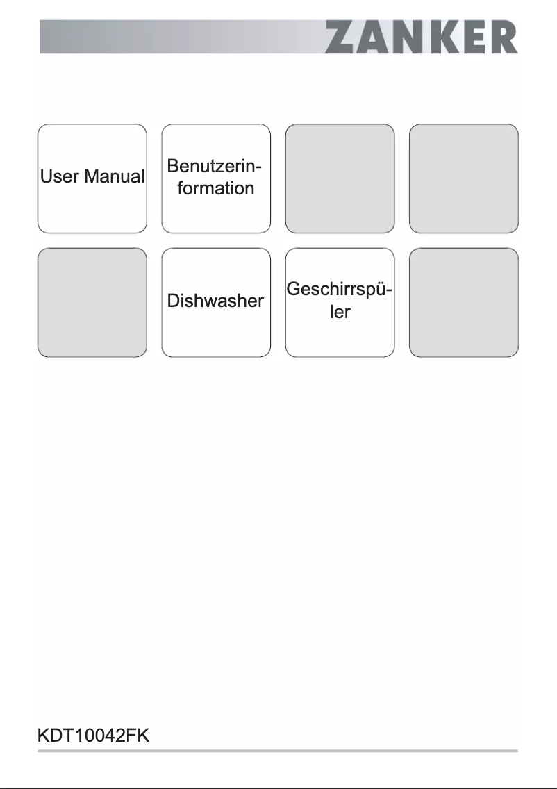 Page n°1 - Manuel utilisateur Zanker KDT10042FK