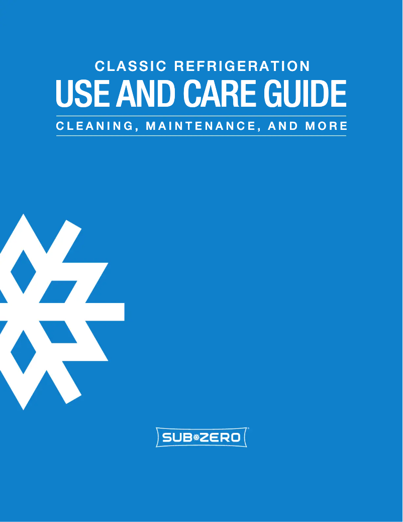 Page n°1 - Manuel utilisateur Sub-Zero BI-42UFD/S/PH