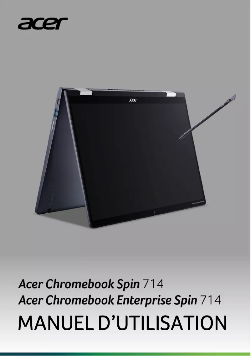 Página 1 del manual Manual de usuario Acer Chromebook Spin 714