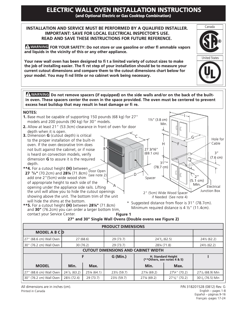 Page n°1 - Guide d'installation Electrolux EW30EW55GW