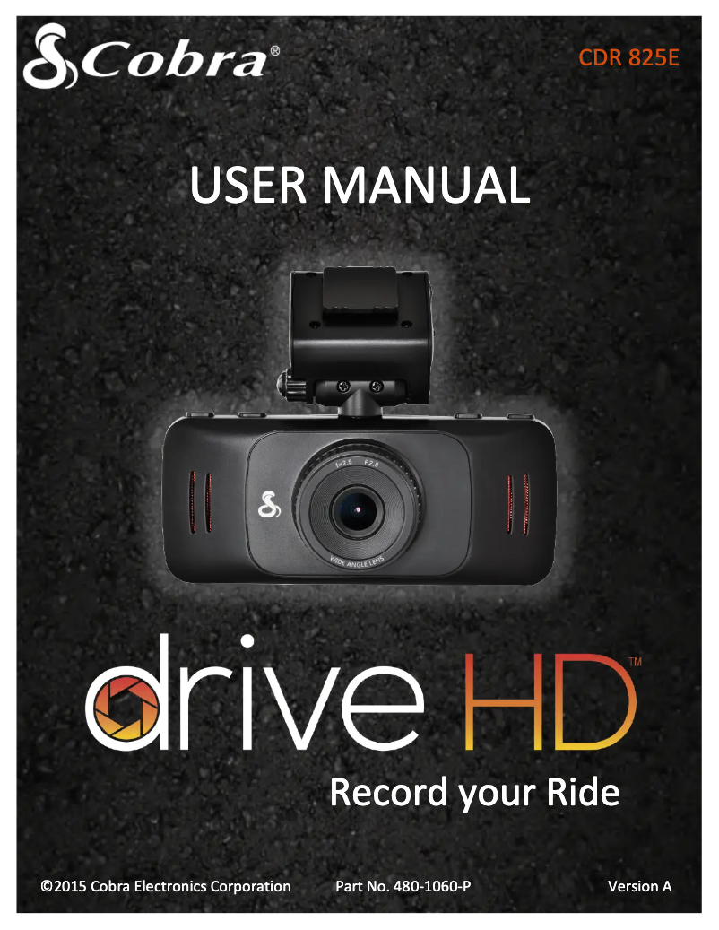 Página 1 del manual Manual de usuario Cobra CDR 825E