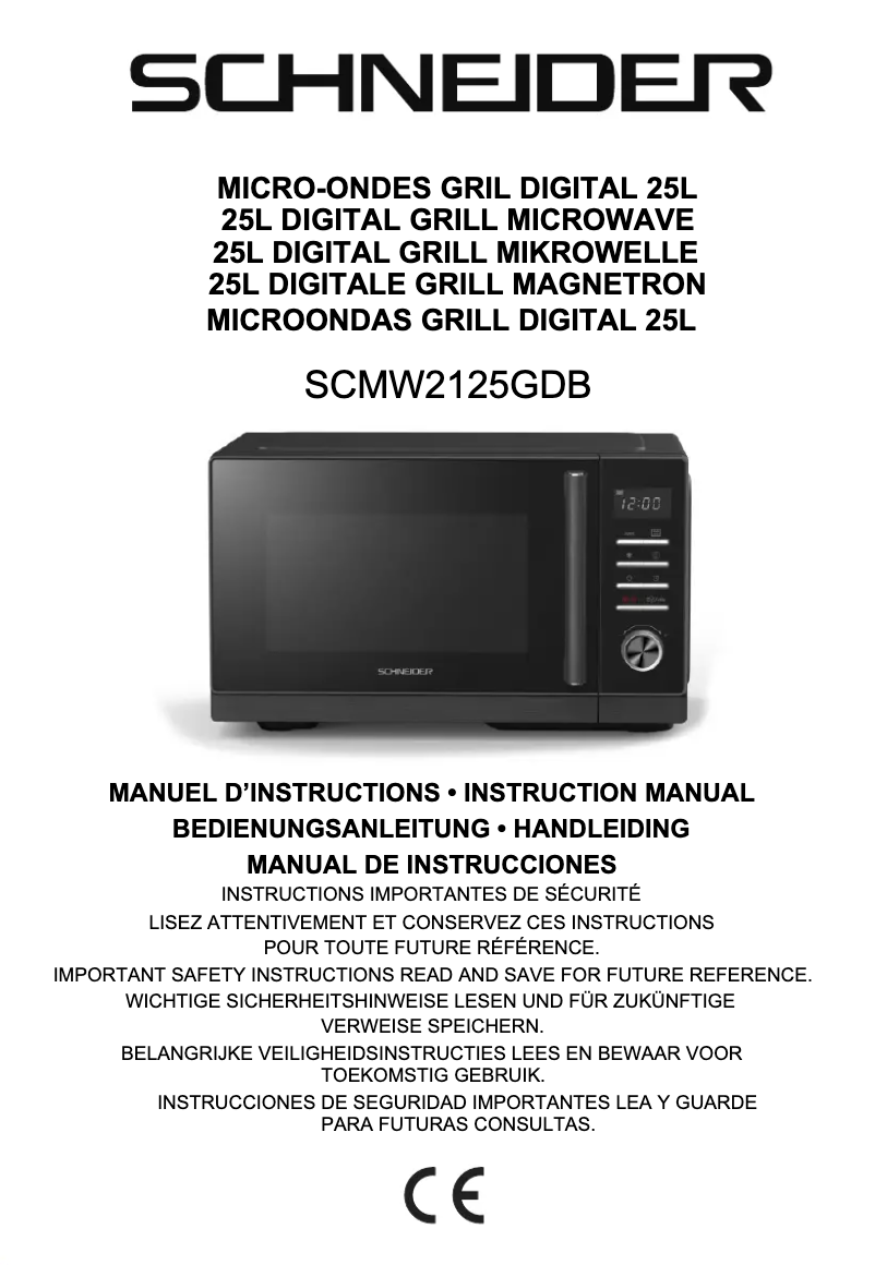 Image de la première page du manuel de l'appareil SCMW2125GDB