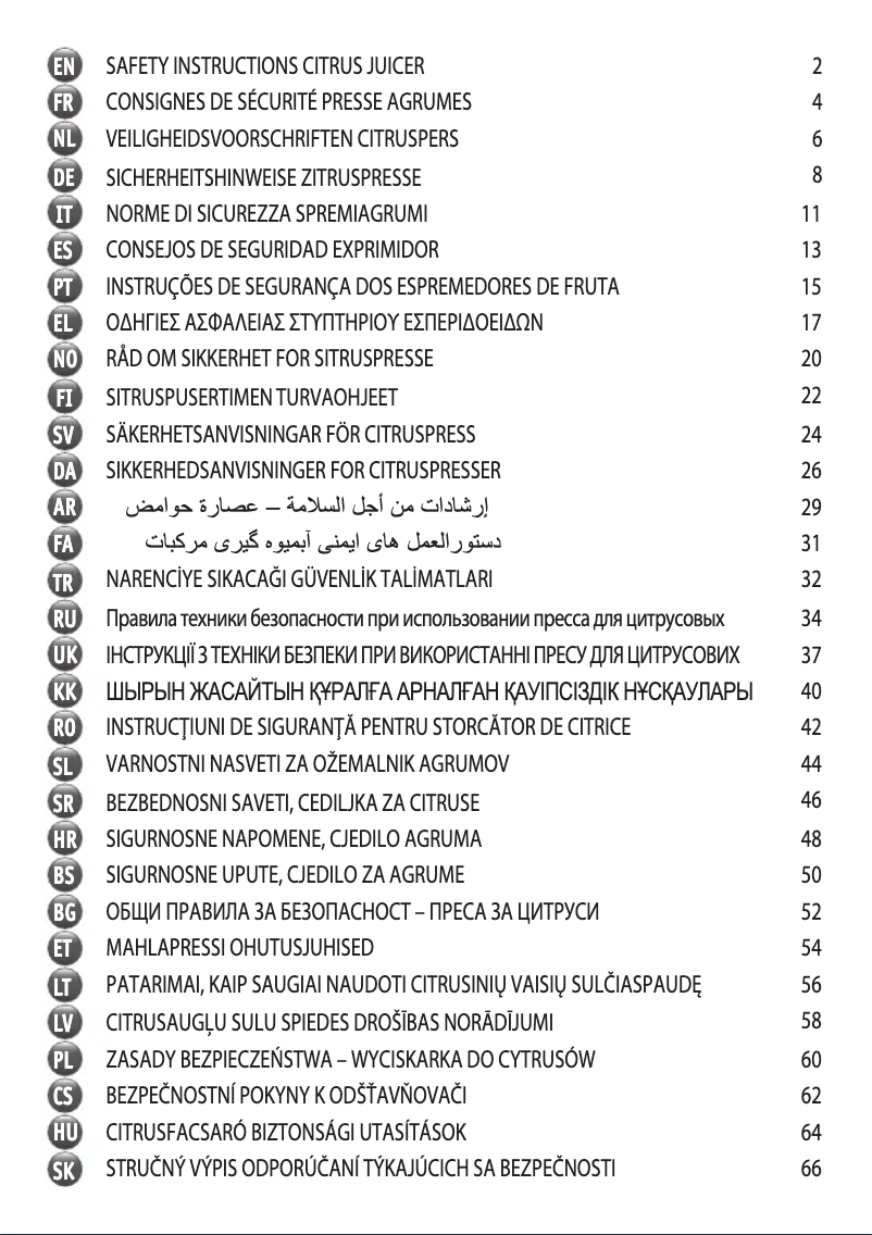 Page 1 de la notice Manuel utilisateur Moulinex Vitapress Direct Serve PC603D10
