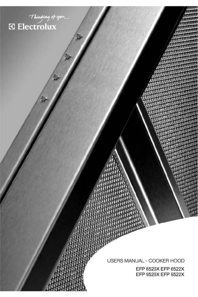 Page n°1 - Manuel utilisateur Electrolux EFP9520X