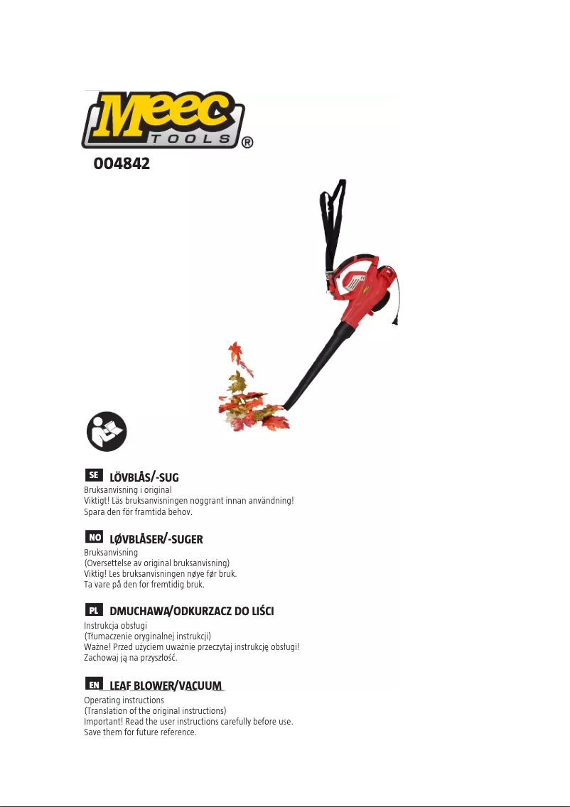Page n°1 - Manuel utilisateur Meec Tools 004842