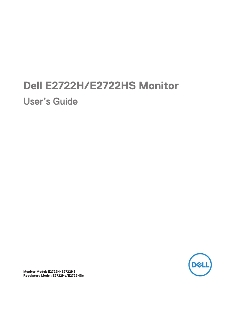 Image de la première page du manuel de l'appareil E2722HS