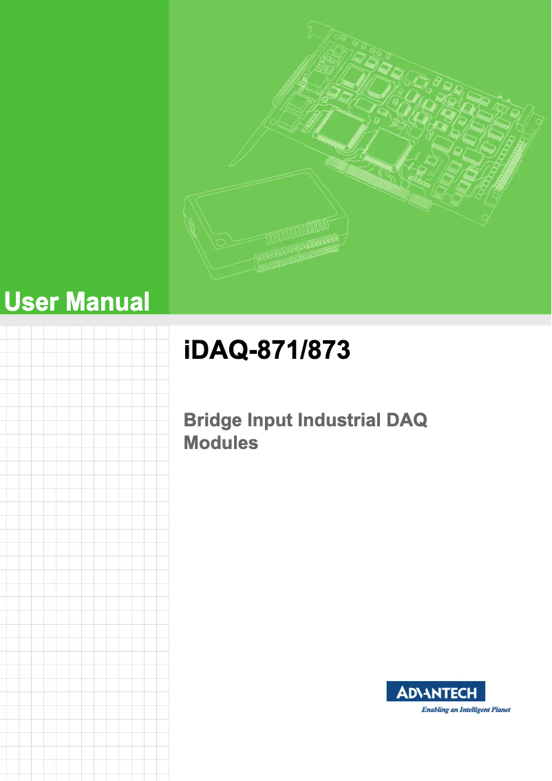 Page n°1 - Manuel utilisateur Advantech IDAQ-873-A