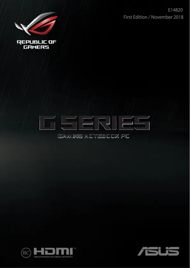 Page 1 de la notice Manuel utilisateur Asus ROG Zephyrus GX701GW-EV008T