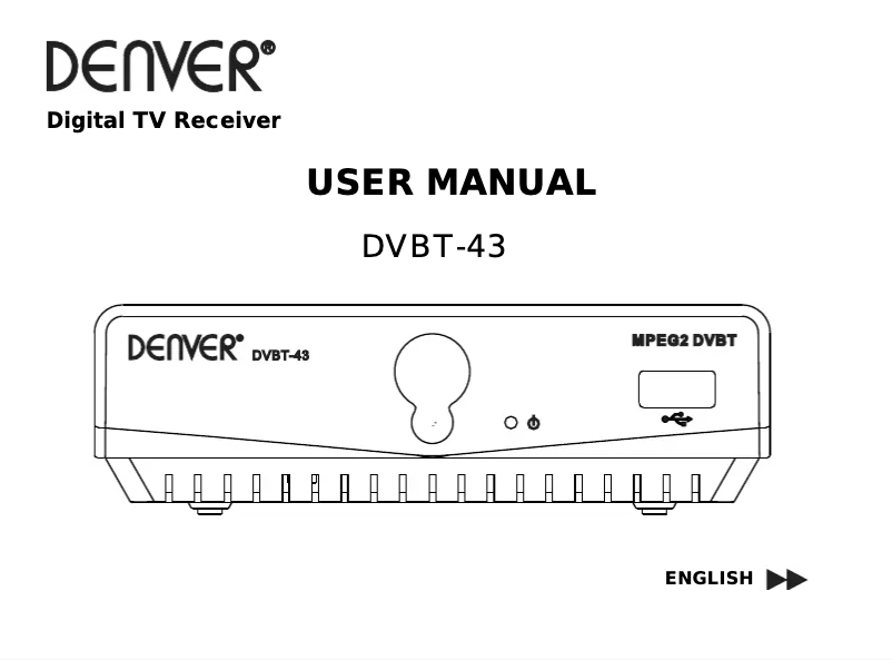 Page 1 de la notice Manuel utilisateur Denver DVBT-43