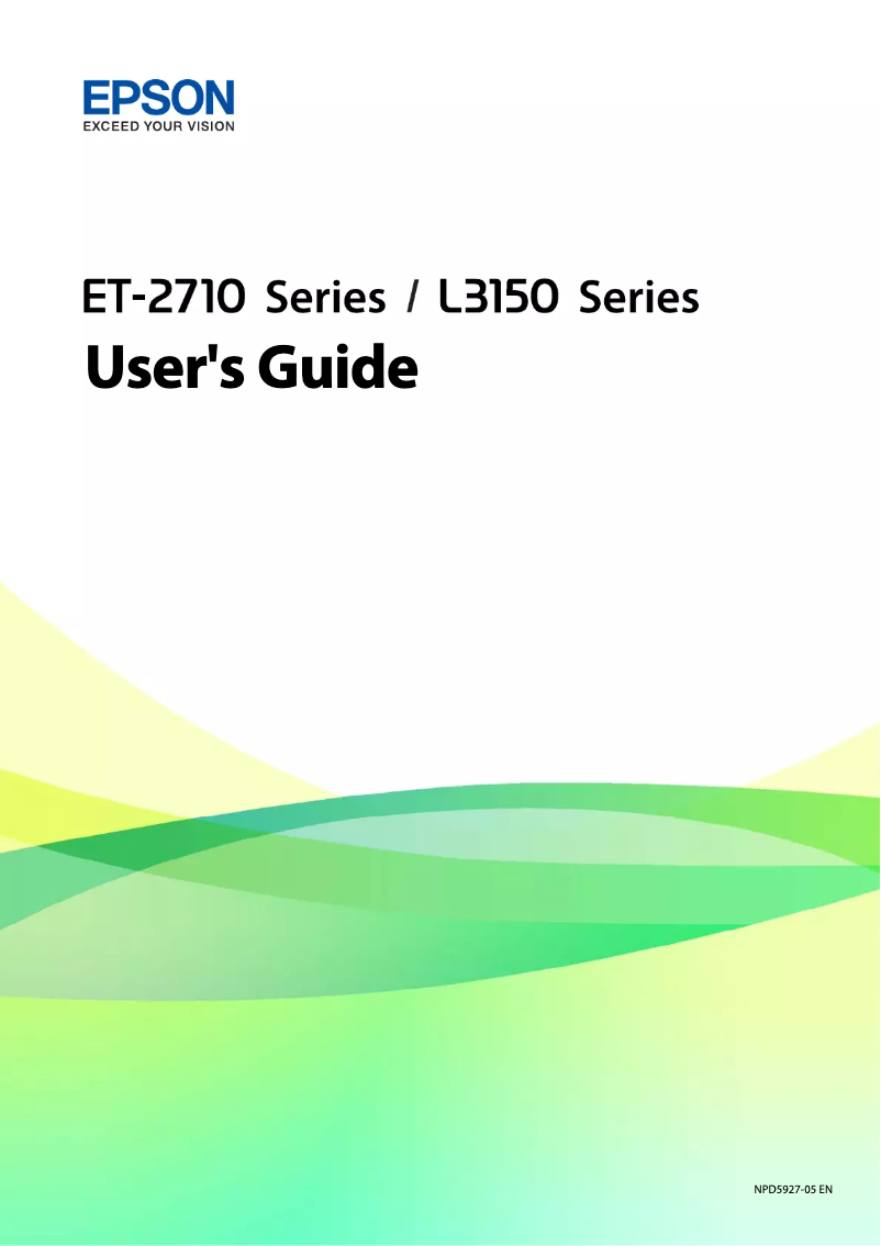 Page n°1 - Manuel utilisateur Epson EcoTank L3158