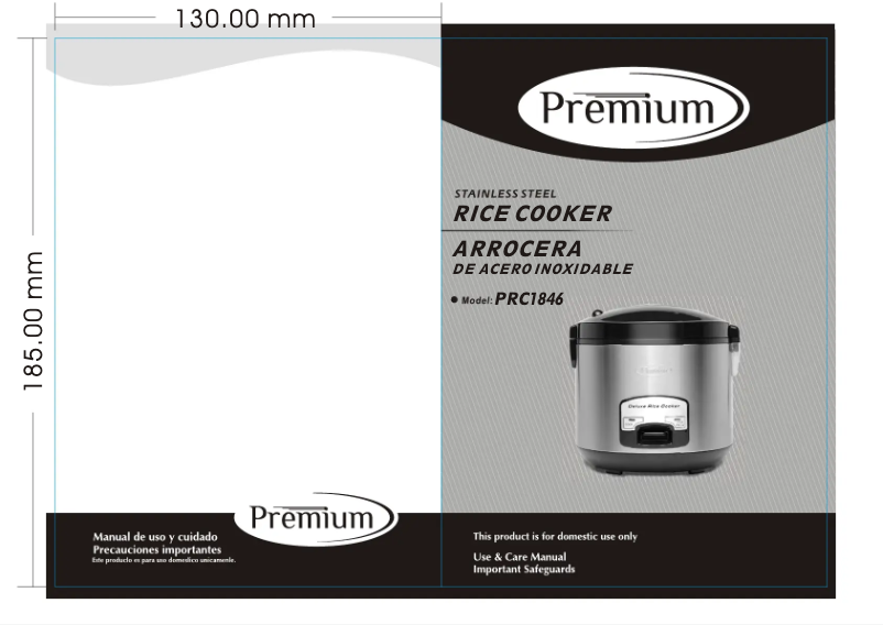 Page 1 de la notice Manuel utilisateur Premium PRC1846