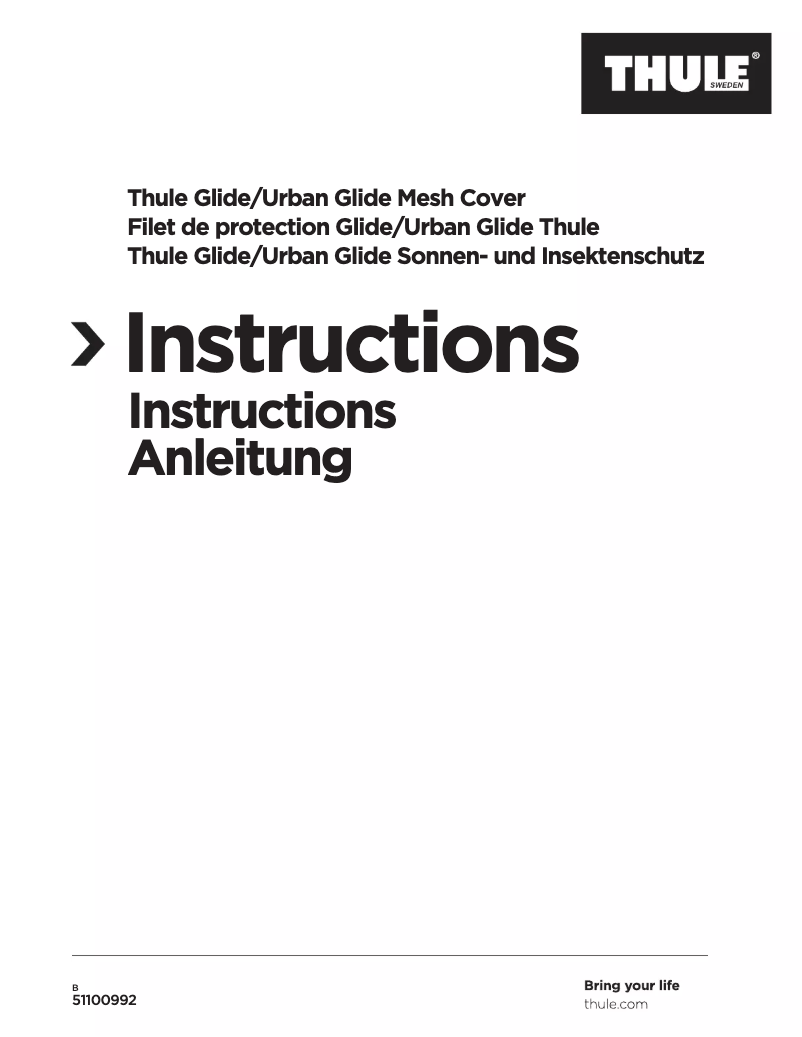 Page 1 de la notice Manuel utilisateur Thule Urban Glide Mesh Cover