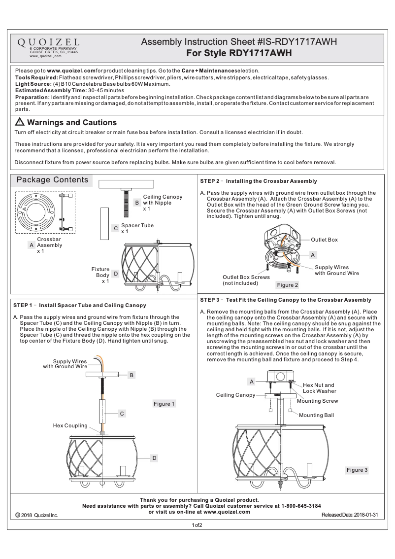 Image de la première page du manuel de l'appareil Dury RDY1717AWH