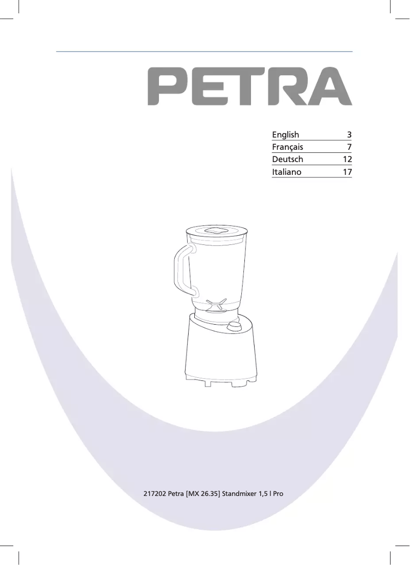 Image de la première page du manuel de l'appareil MX 26.35