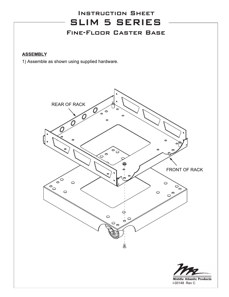 Page 1 de la notice Manuel utilisateur Middle Atlantic CBS-5-26R