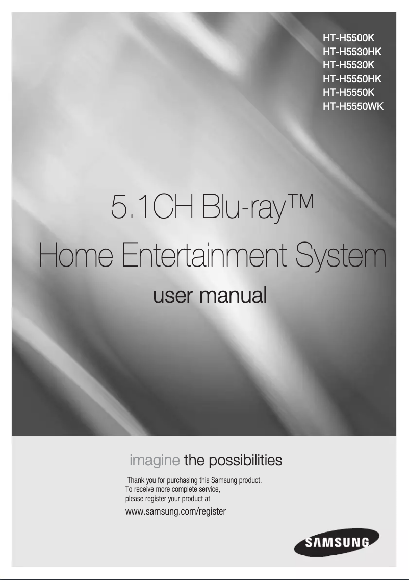 Page n°1 - Manuel utilisateur Samsung HT-H5550HK