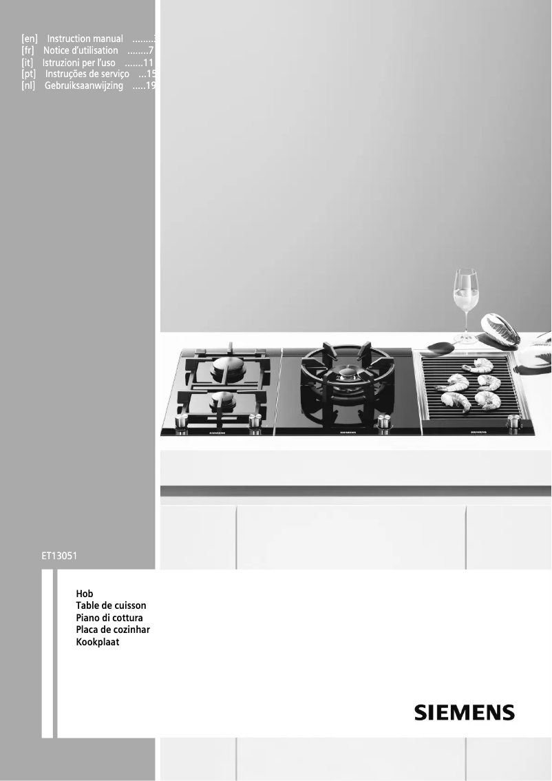Page n°1 - Manuel utilisateur Siemens ET13051CC