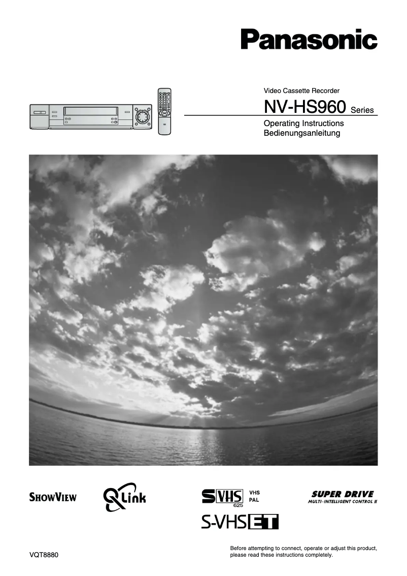 Page n°1 - Manuel utilisateur Panasonic NV-HS960E