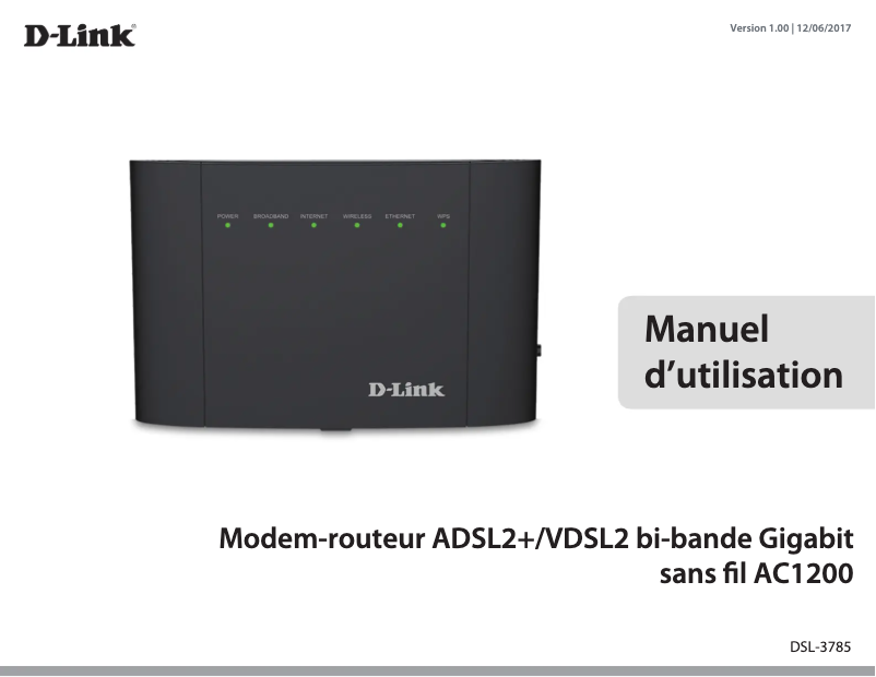 Page n°1 - Manuel utilisateur D-Link DSL-3785