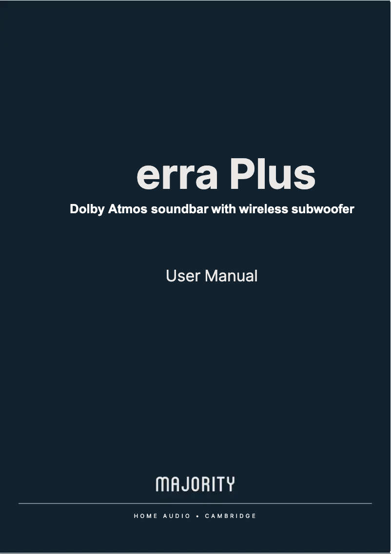 Page n°1 - Manuel utilisateur Majority Sierra Plus