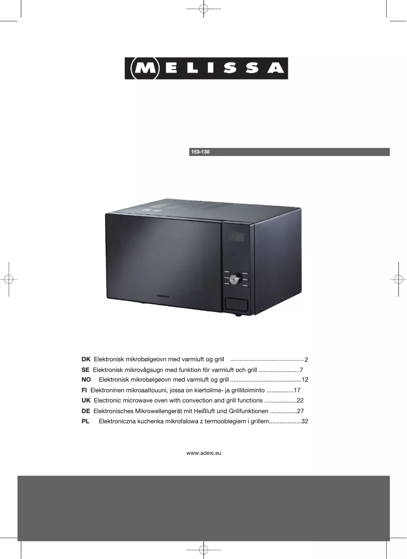 Página 1 del manual Manual de usuario Melissa 153-130