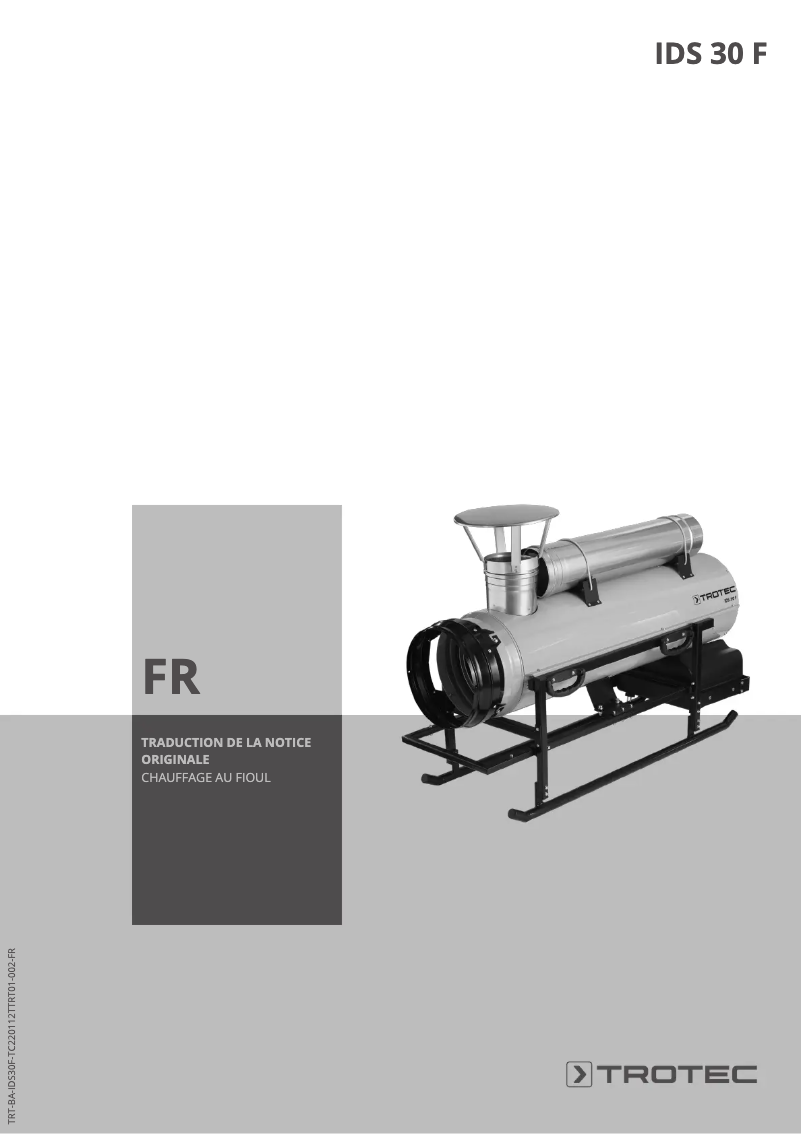 Page 1 de la notice Manuel utilisateur Trotec IDS 30 F